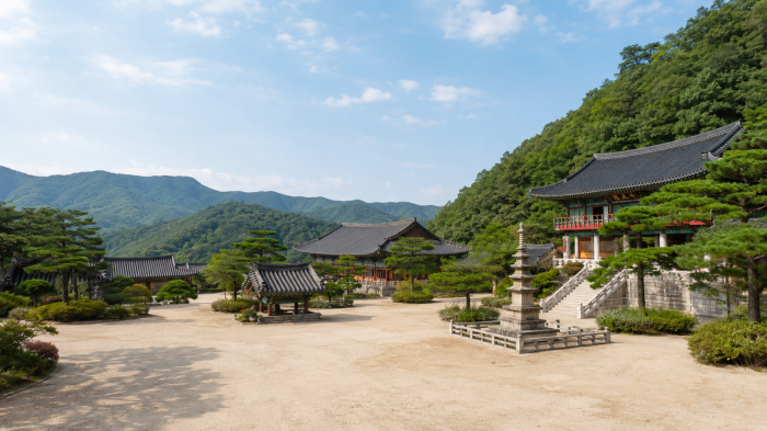 충주 석종사 대웅전과 석탑이 있는 넓은 경내