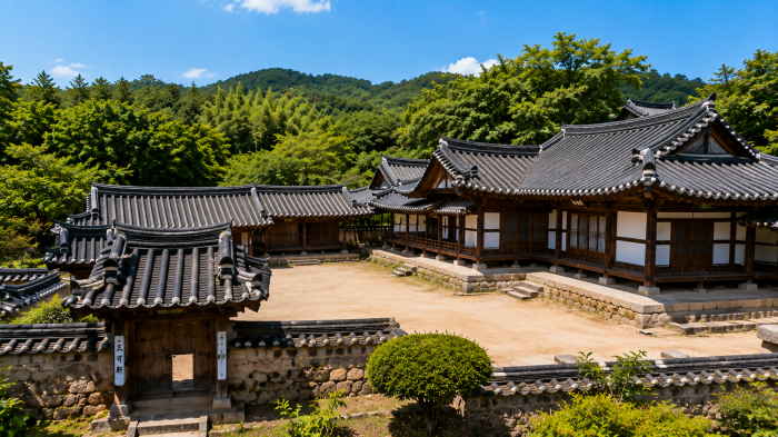 달성 삼가헌 고택 사랑채와 안채 한옥 구조