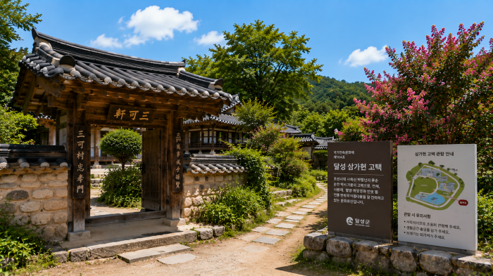 달성 삼가헌 고택 관람 동선과 묘골마을 풍경