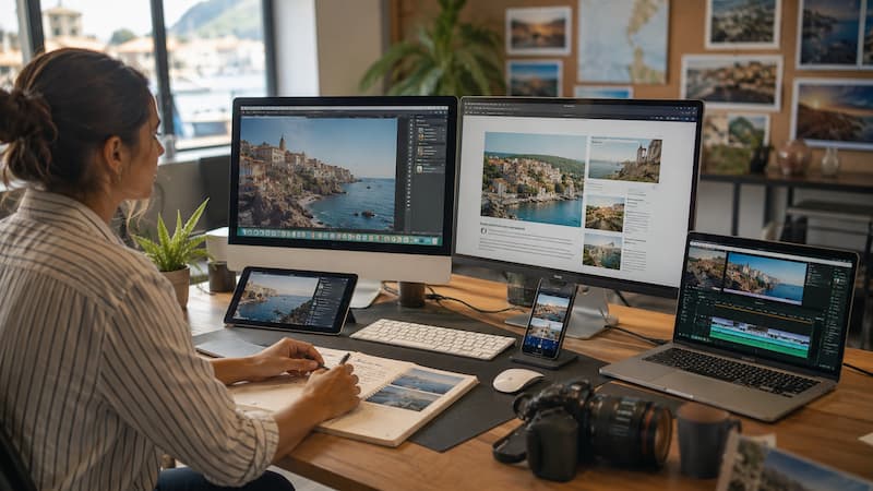 A travel content editor developing destination stories across digital media channels