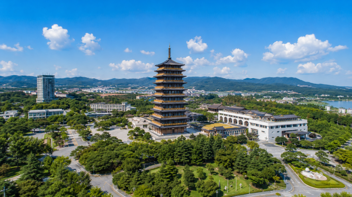 경주 보문관광단지 황룡원과 주변 여름 전경
