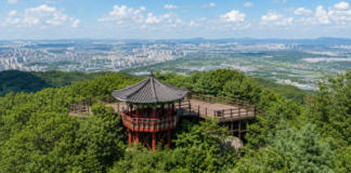 계양산 전망대와 인천 도심 전경