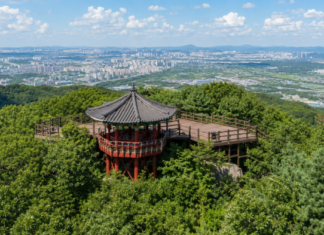 계산역 5분, 인천 최고봉을 낮게 걷는 계양산둘레길 계양산 전망대와 인천 도심 전경