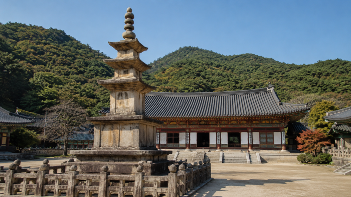 합천 해인사 석탑과 대적광전