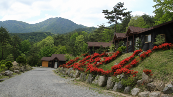hapcheon-odosan-forest-cabins-summer 합천 오도산자연휴양림 소나무숲과 숲속의 집 전경