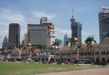 Sultan Abdul Samad Building and Dataran Merdeka in Kuala Lumpur