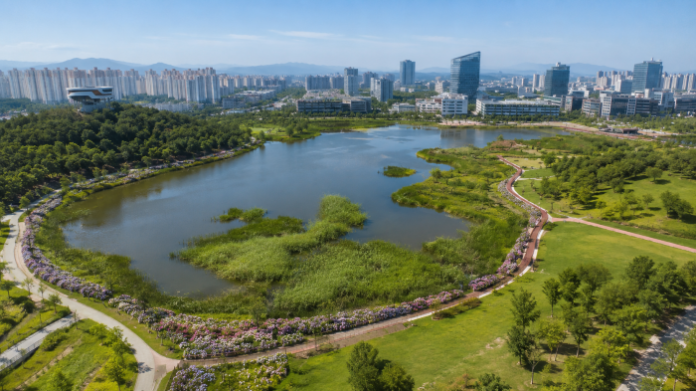 naju-bitgaram-lake-hydrangea-panorama 수국정원과 호수 습지, 빛가람전망대가 함께 펼쳐진 나주 빛가람호수공원