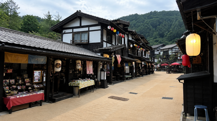 니지모리 스튜디오 일본식 상점가와 등불 거리