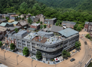 오산미니어처빌리지 한국관에 재현된 근대 도시와 건축물 전경