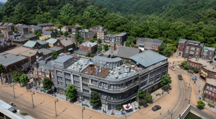 오산미니어처빌리지 한국관에 재현된 근대 도시와 건축물 전경