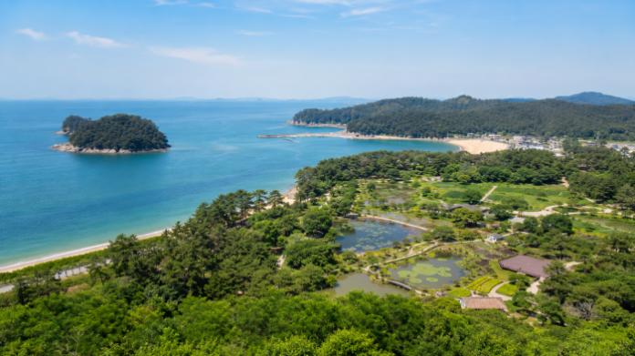 taean-chollipo-arboretum-coastal-garden-panorama 서해와 울창한 정원, 연못이 어우러진 태안 천리포수목원 전경
