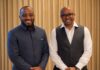Hozza Nuhu Mbura and George Joel Mwagane of the Tanzania Tourist Board during the Korea tourism roadshow