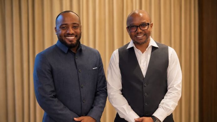 Hozza Nuhu Mbura and George Joel Mwagane of the Tanzania Tourist Board during the Korea tourism roadshow