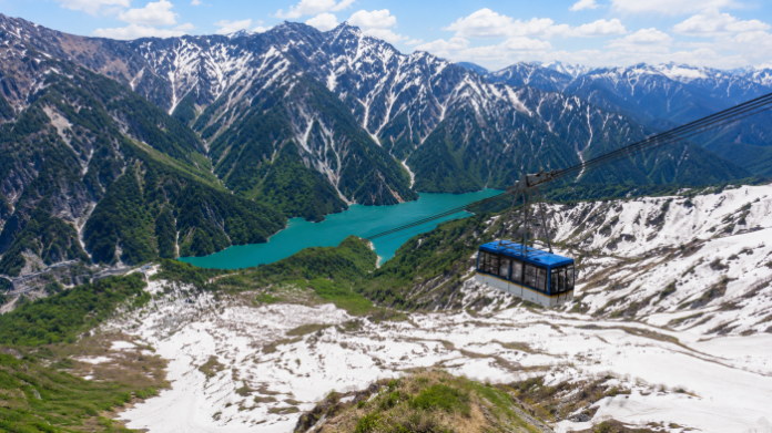 toyama_tateyama_kurobe_alpine_route_main 다테야마 구로베 알펜루트 로프웨이와 설산, 구로베호가 어우러진 풍경