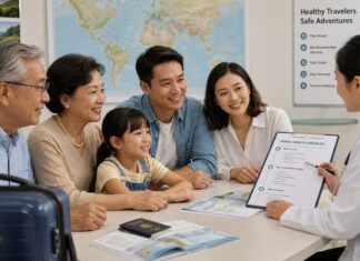 베트남 수막구균 환자 95명인데 ‘여행 취소?’…‘4.5배 급증’ 공포 기사의 함정 해외여행 감염병 정보를 확인하며 공항 출국장 전광판을 바라보는 여행객들