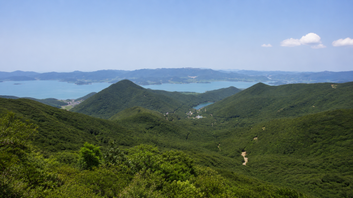 완도수목원 대문저수지 정자와 수변데크