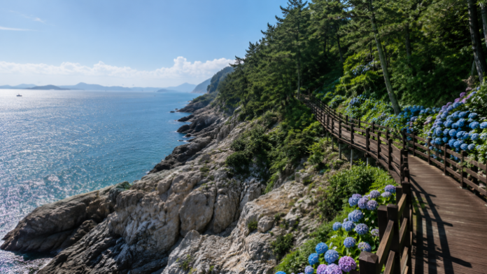 wando-yaksan-coastal-healing-forest-ocean-view 난대림 숲길과 다도해가 맞닿은 완도 약산 해안 치유의 숲