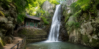 양산 홍룡사 홍룡폭포, 천년 고찰 옆 3단 폭포가 만든 여름 절경 양산 홍룡사 관음전 옆으로 떨어지는 홍룡폭포 여름 풍경