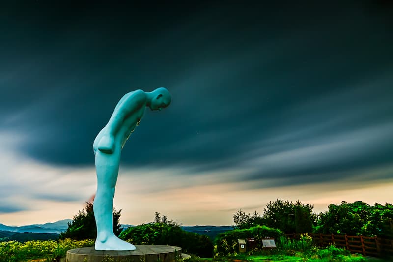연천 그리팅맨과 옥녀봉 주변 산세