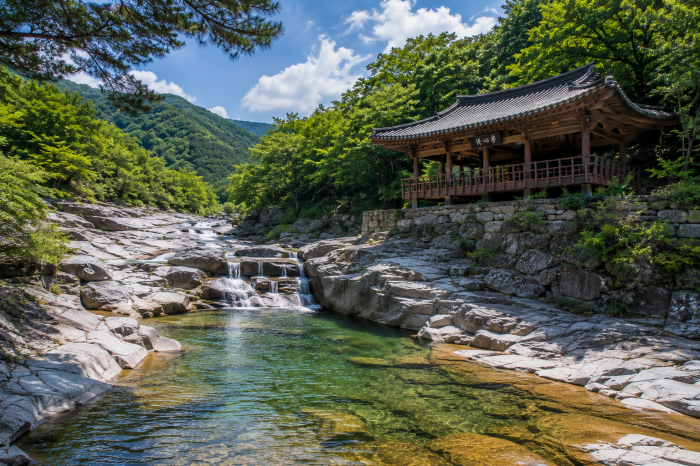 영덕 옥계 침수정 일원과 계곡 문화유산 풍경