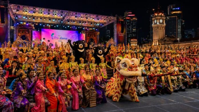 Performers from across Malaysia at the Citrawarna 2026 grand finale in Merdeka Square
