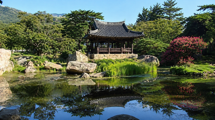 보길도 윤선도 원림 세연정과 연못 전경