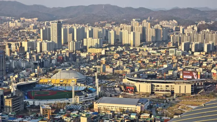 보문산 큰나무 전망대에서 바라본 대전 원도심