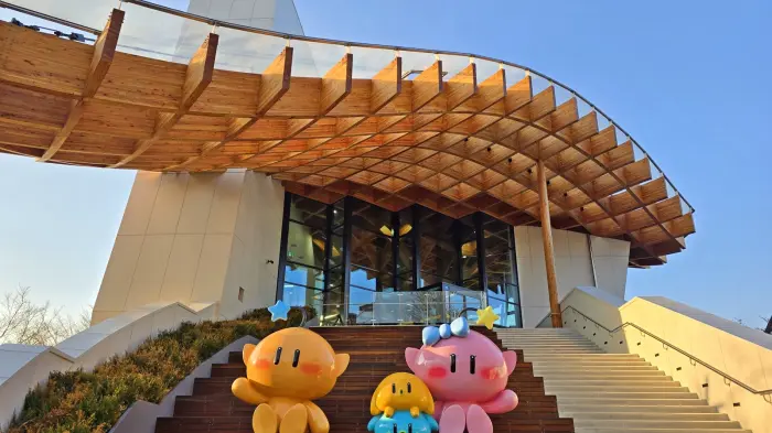 보문산 큰나무 전망대 목조 구조와 전망 공간