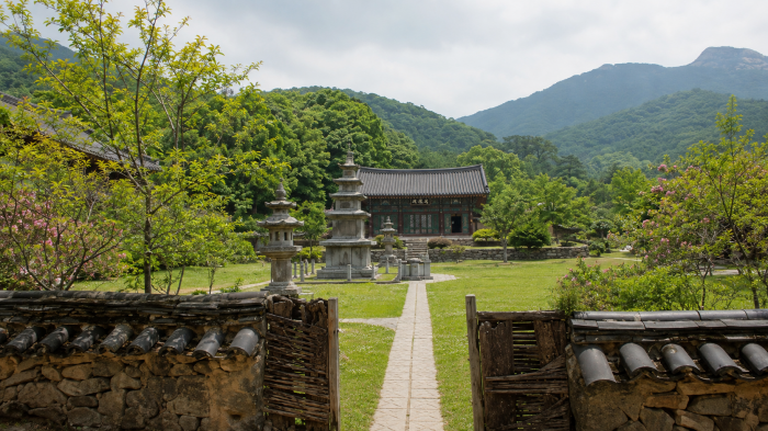 공주 계룡산 갑사 경내와 석탑
