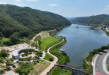 고령 중화저수지 우륵생태둘레길, 3.6km 한 바퀴에 가얏교와 우륵공원까지 고령 중화저수지 우륵공원과 수변 둘레길 여름 전경