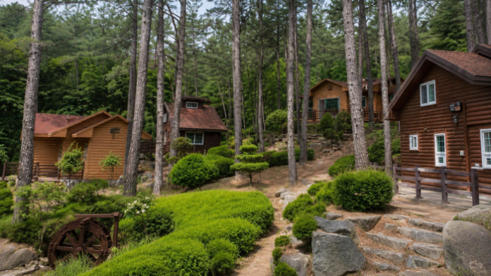 gwangyang-baegunsan-forest-cabins 광양 백운산자연휴양림 숲속의 집과 울창한 나무숲