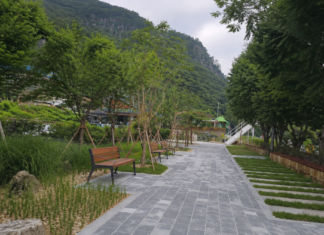 횡성호수길 5구간 코스, 망향의 동산에서 걷는 9km 가족길 횡성호수길 5구간 망향의 동산 산책로와 숲