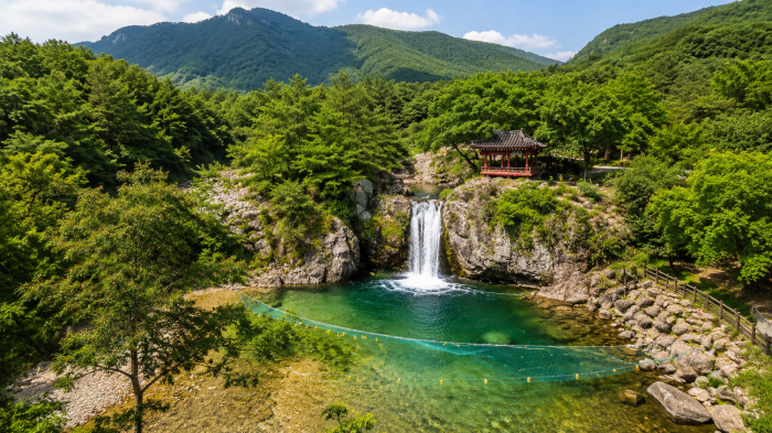 상주 장각폭포와 속리산 계곡 전경