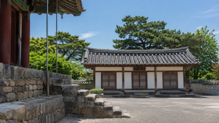 논산 노성향교 명륜당과 전통 마당