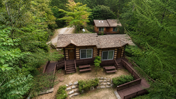 국립 산음자연휴양림 입구 안내판