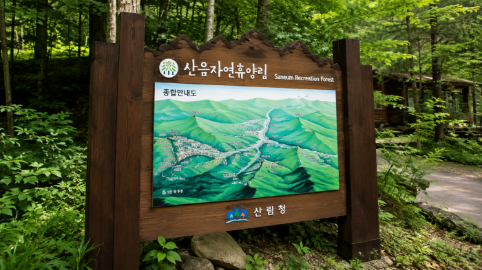 국립 산음자연휴양림 종합안내도