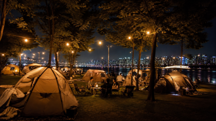 seoul-hangang-bamping-night-camping 서울 한강 밤핑 야간 캠핑장과 한강 야경