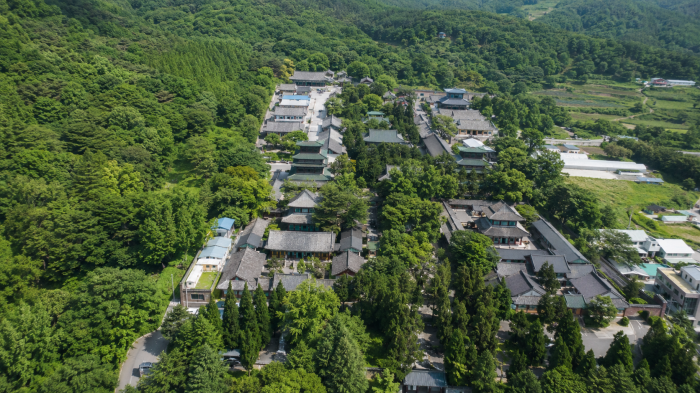 서울 소림사 자연 암반과 좁은 경내 동선