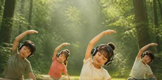 “아이 숲으로 보내고 부모는 쉰다”… 아산스파포레가 만든 가족여행의 새 방식 금호리조트 아산스파포레 웰니스 저니 사일런트 요가 홍보 이미지