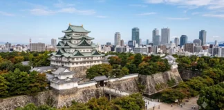 【特別寄稿・デスクコラム】外国人宿泊者200万超の名古屋が抱く慢心――歴史的遺産を有しながら、なぜ「退屈な街」に甘んじるのか 名古屋の都市スカイラインを背景に望む名古屋城