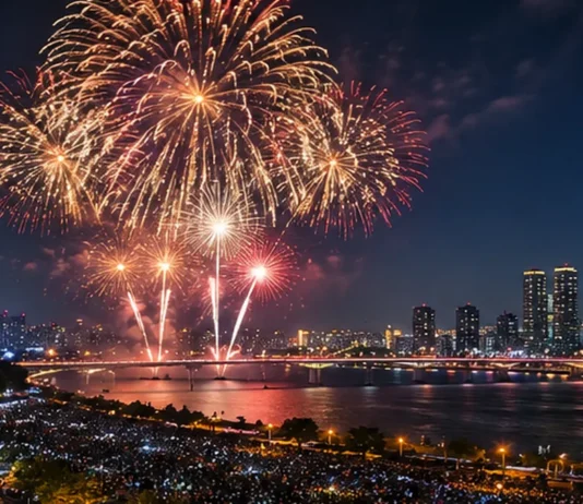 서울세계불꽃축제 2026, 불꽃은 무료인데 ‘명당’은 600만원…100만 인파가 만든 관람경제 한강과 서울 도심 위로 불꽃이 펼쳐지는 서울 불꽃축제 이미지