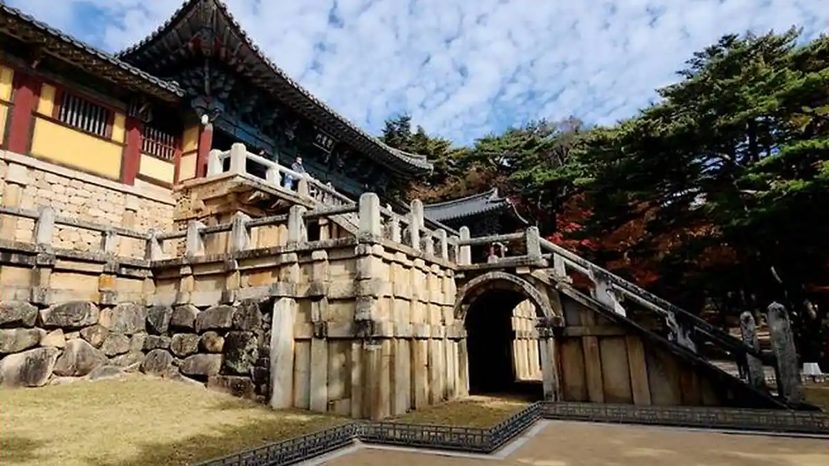 경주 불국사 청운교·백운교와 자하문 전경
