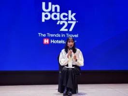 호텔스닷컴 ‘언팩 27’ 공개…2027년 여행시장, 목적지보다 ‘경험’이 바꾼다 호텔스닷컴 언팩 27 행사에서 2027년 여행 트렌드를 발표하는 라비니아 라자람